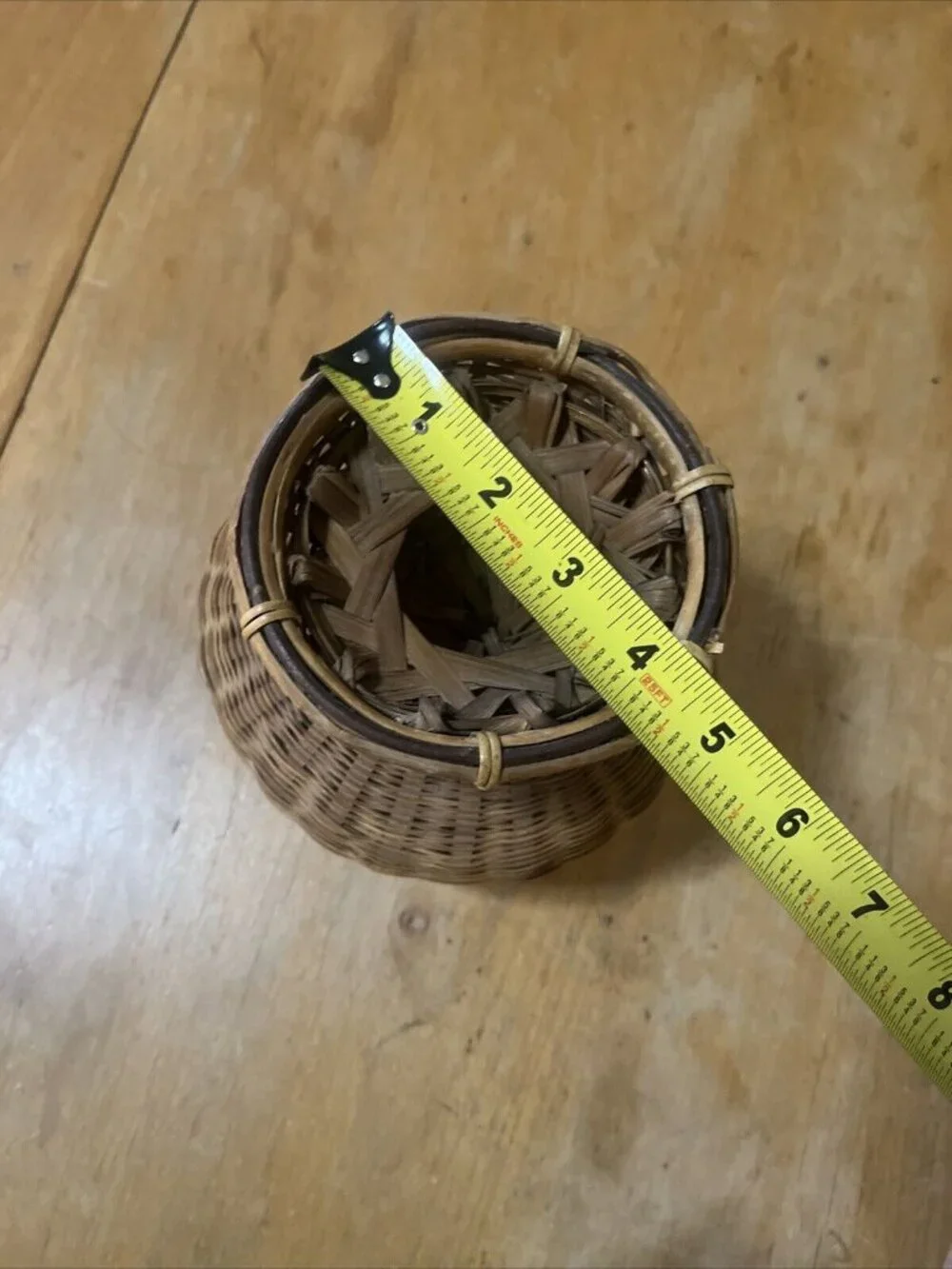 Fishing Basket Thailand Great Condition Handmade 8in Tall